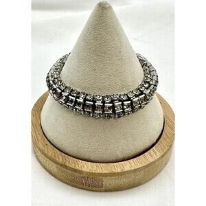 Vintage KRAMER OF NY Art Deco Sparkling Crystal Baguette Bracelet